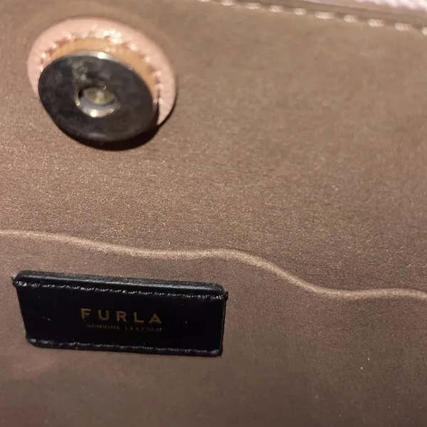Furla Small Satchel Grain Leather Top Handle Multiple Compartments Classic Chic - Image 6