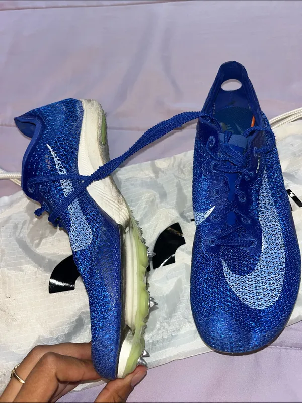 Nike Victory Track Spikes Royal Blue Flyknit Running Racing Shoes - Image 7