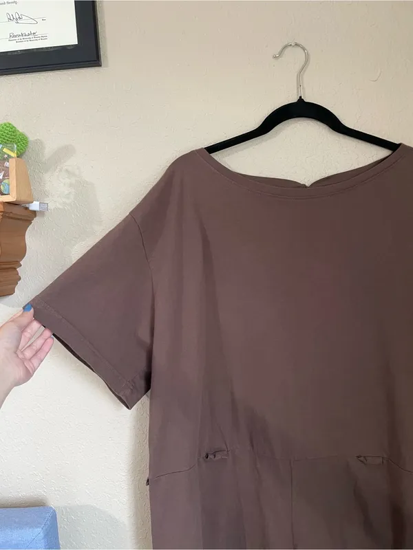 Free People Free Est Monet Romper Size XS Brown Relaxed Oversized T Shirt Boho - Image 11