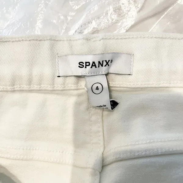 Spanx SPANXsculpt ReDefine High Waisted Kick Flare Cropped Jeans Cream 4 - Image 2