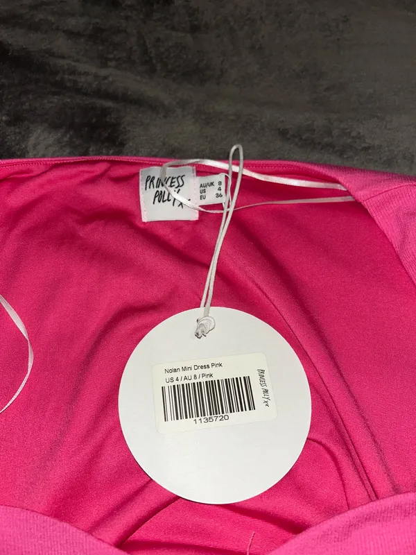 Princess Polly NWT Nolan Pink Mini Dress Size 4 Open Back - Image 4