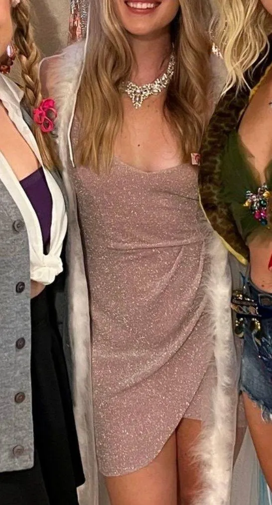 Lulus Pink Sparkle Dress - Image 2