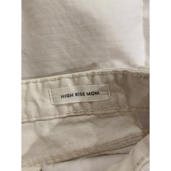 Cotton On Women High Rise Shorts Size 6 White Frayed Hem 100% Cotton Streetwear - Image 4