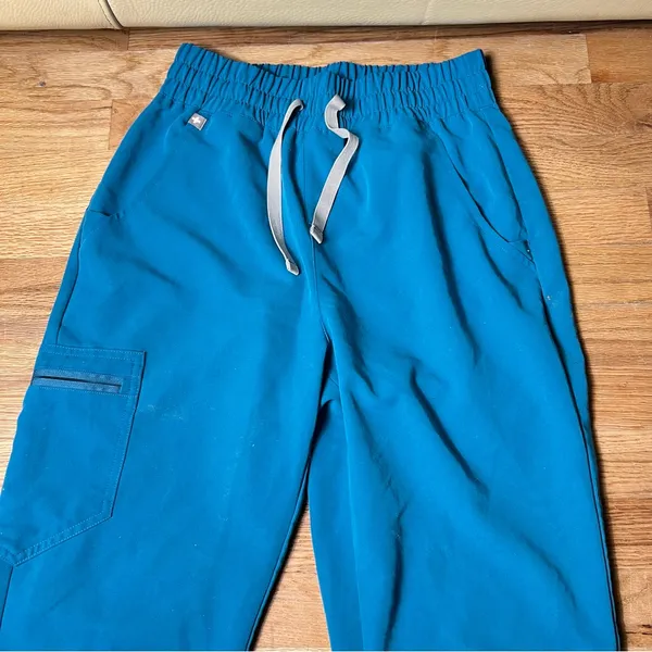 FIGS‎ women’s BluePants with Elastic Cuffs and Drawstring Waist size S - Image 5