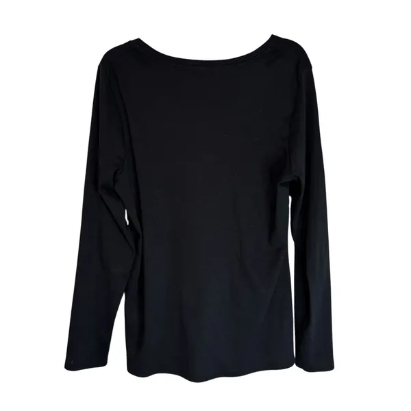 US Polo Assn Womens Black V Neck Long‎ Sleeve Classic Fit T Shirt Size XL - Image 8