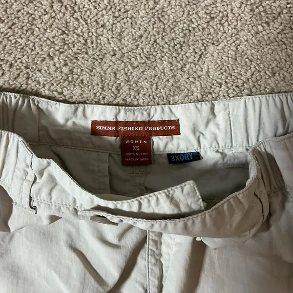 Simms Fishing Gorpcore 3XDRY Shorts‎ Womens XS Stone Beige Nylon Hiking Outdoor - Image 5
