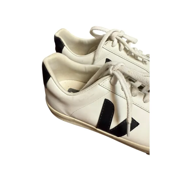 Veja Esplar White Low Top Leather Lace Up Sporty Track Sneakers Women’s Size 8 - Image 4