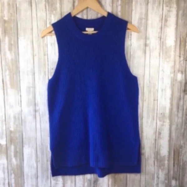 NWT J. Crew Blue Sweater Vest Medium  - Image 3