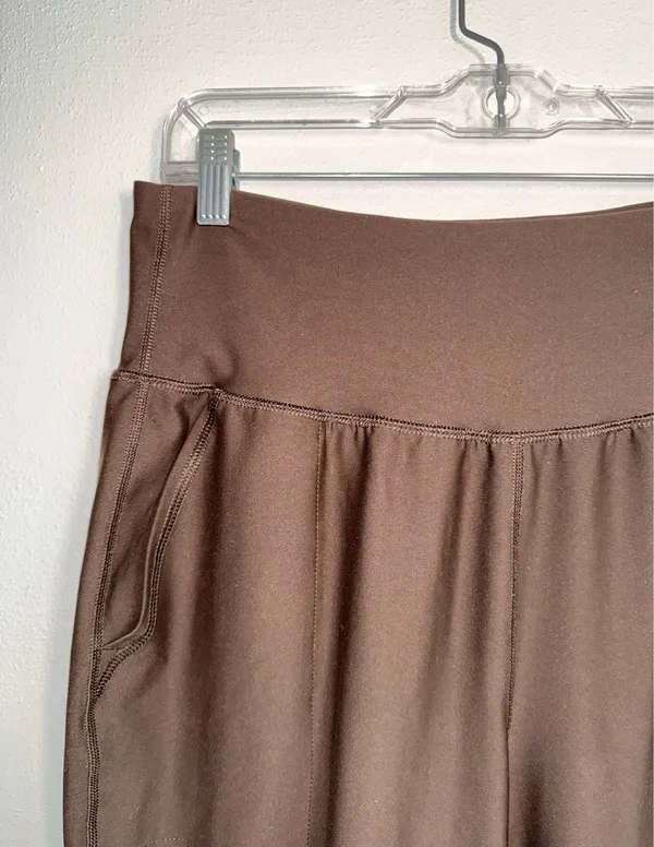 Old Navy Active Powersoft Go Dry Joggers Brown High Rise Pocket - Image 3