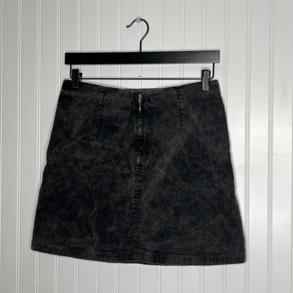 by Urban Outfitters Corduroy Charcoal Gray Mini Skirt Size Medium - Image 3