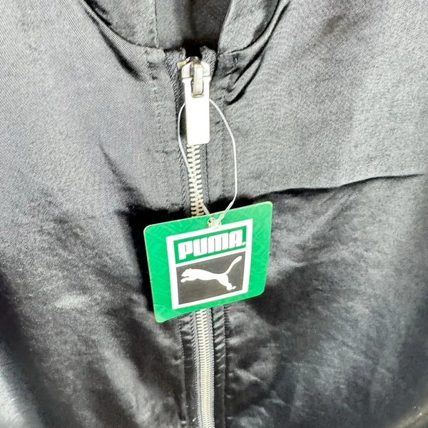 PUMA NWT Black Satin Lux T7 Full Zip Elastic Lightweight Jacket‎ Pockets Size S - Image 8