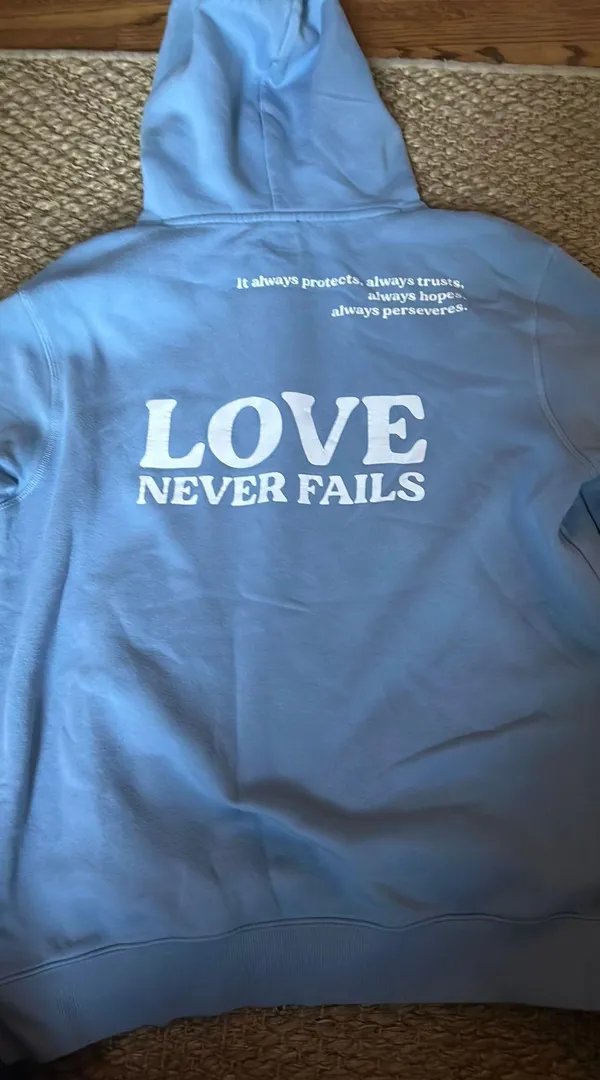Love Collection Hoodie Blue Size L - Image 2
