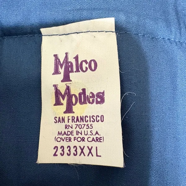 VTG Malco Modes Womens Blouse XXL Blue Ruffle Collar Prairie Peasant‎ Romantic - Image 4