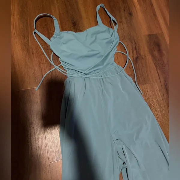 Halara Breezeful Lace Up Pocket Quick Dry Casual Jumpsuit nwot active spring $70 - Image 12