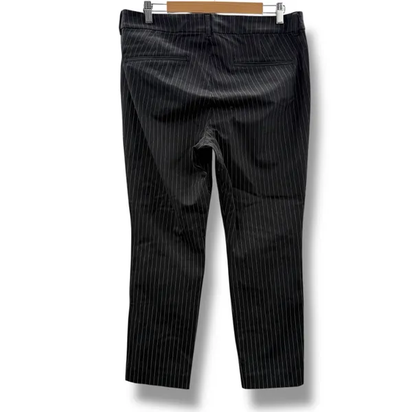 Old Navy NWT Pixie‎ Skinny Pants Women’s Size 14 Gray White Dot Stripe High Rise - Image 2