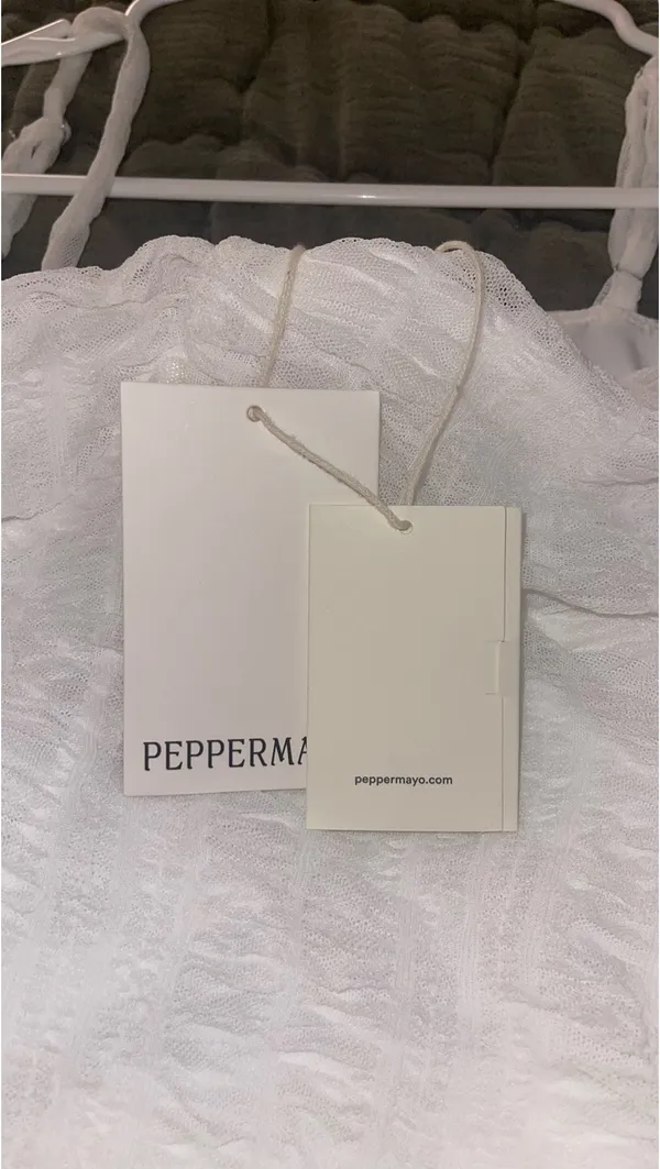 Peppermayo White Lace Mini Dress - Image 4