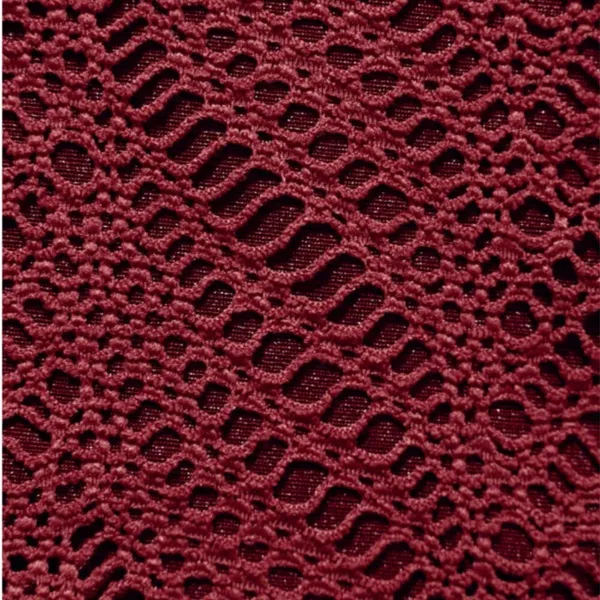 BERLOOK Burgundy Crochet Halter Triangle TOP AND Burgundy Crochet Tie Bottom 52 - Image 11