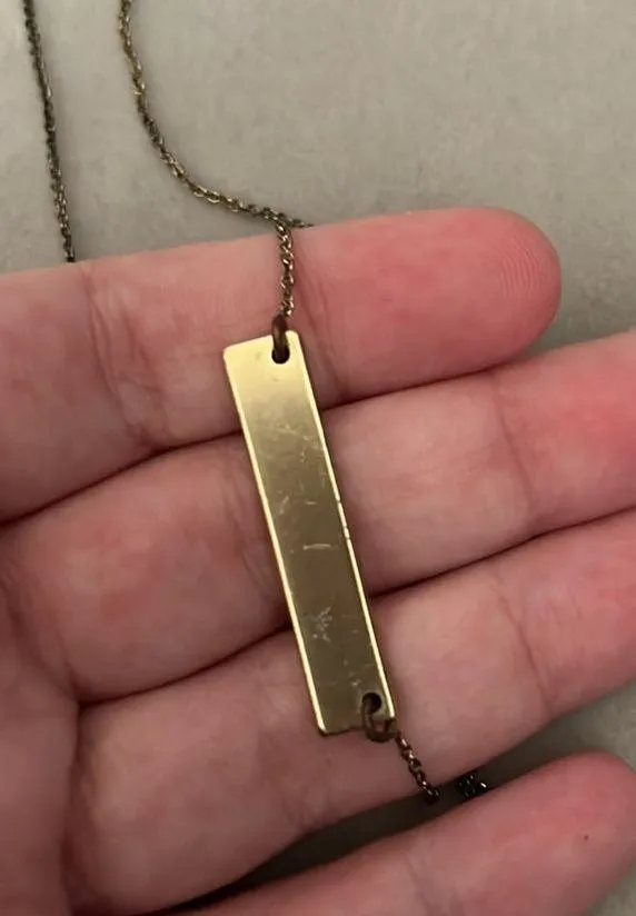 🤩4/$15🥳 k initial bar necklace - Image 4