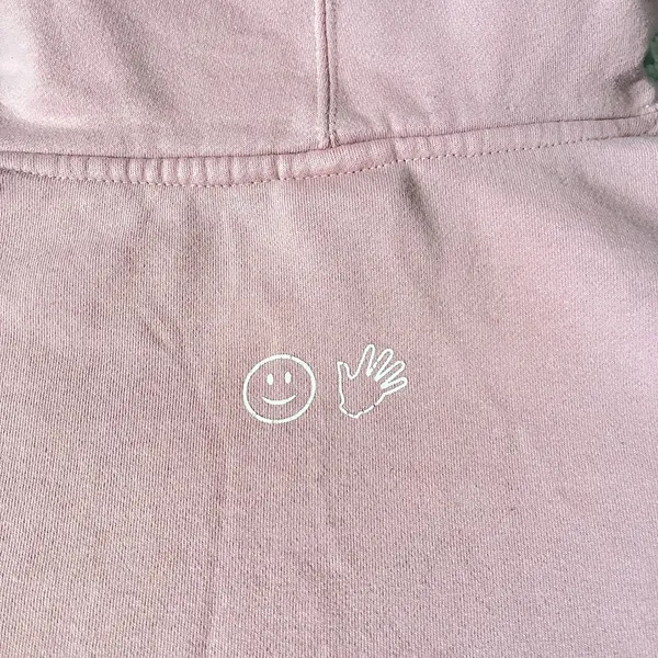 Glossier Original Pink Hoodie Size M - Image 6