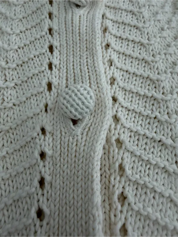NWT Madewell Pointelle Knit Button Front Sweater Vest Cream XS - Image 9