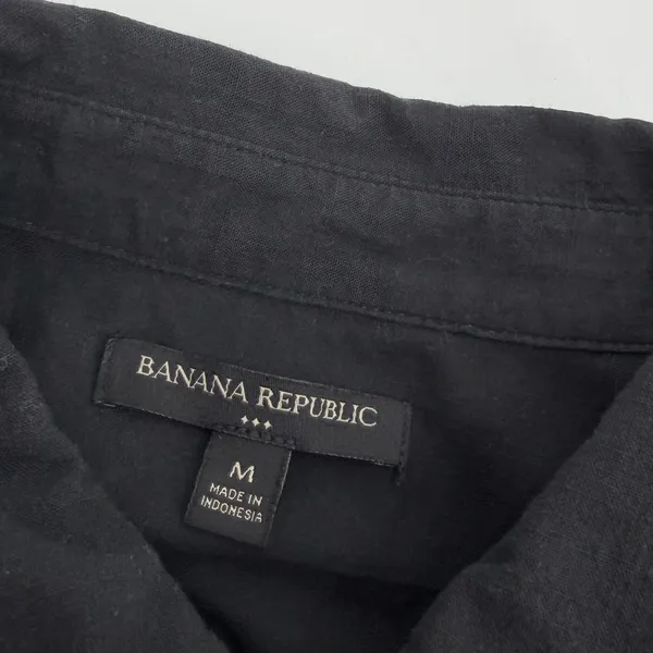 Banana Republic Outlet Blouse Womens M Black Double Pocket Sleeveless Relaxed - Image 4