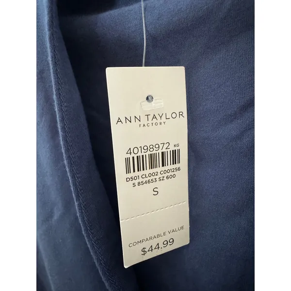 Brand New Ann Taylor Women's Small S Blue Dream V Neck Sleeveless Tank Blouse - Image 6