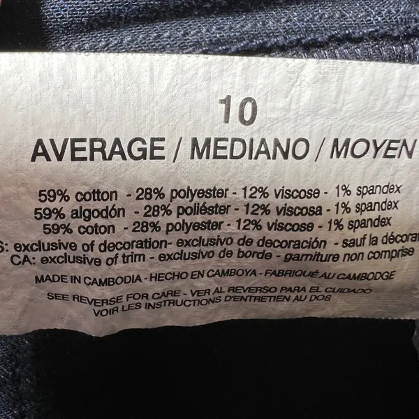 Gloria Vanderbilt Amanda Skinny Jeans Dark Wash Blue High Rise Denim Womens 10 - Image 9
