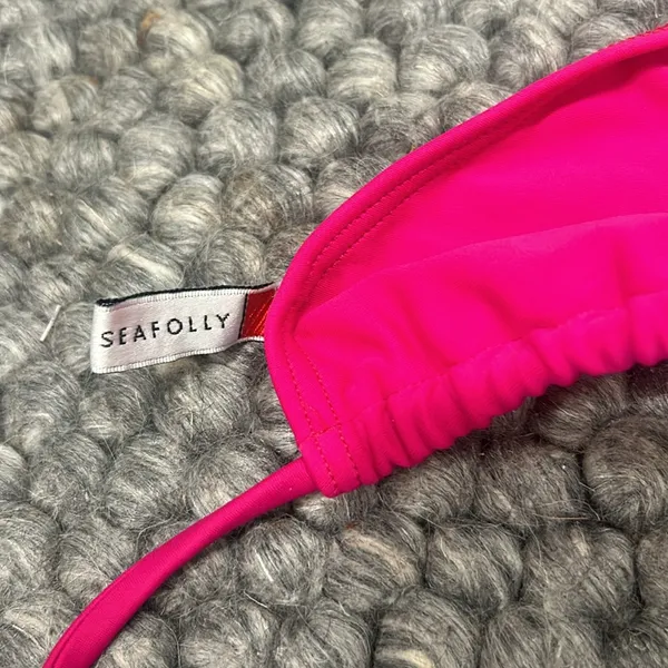 Seafolly Australia Pink‎ Triangle Bikini Top Size 10 - Image 3
