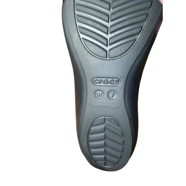 Crocs Lina Flats Womens 7 Black Pointed Toe Slip On Comfort Work Shoes 203404 - Image 3