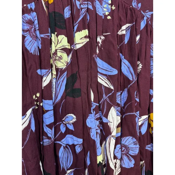 Free People Bella Tunic Purple Long Sleeve Boho‎ Blouse Womens Size XS - Image 4