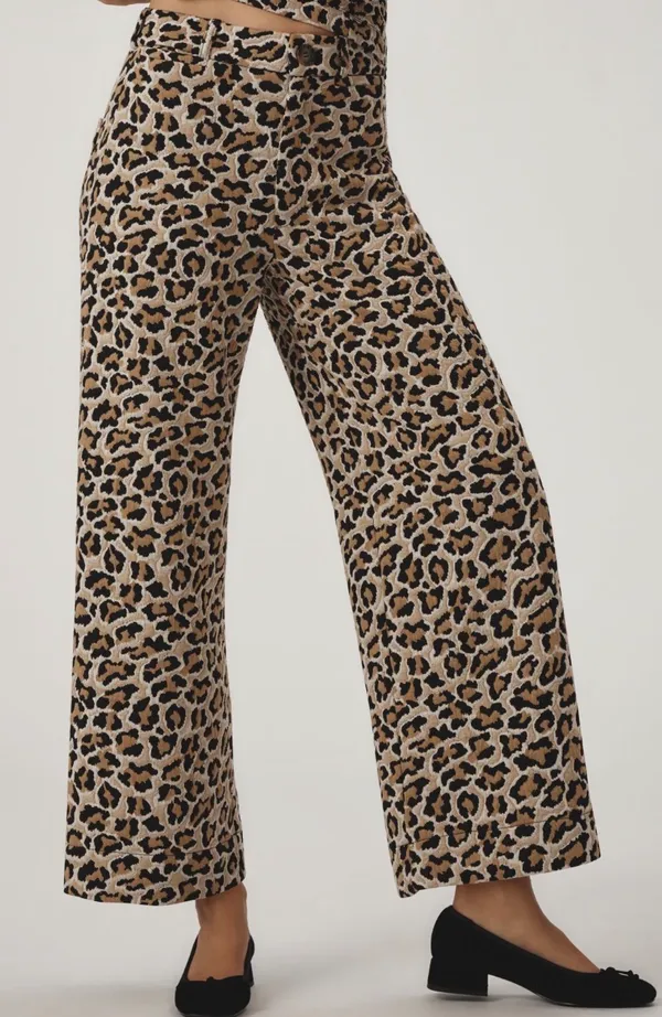Anthropologie Maeve The Ettie Knit High-Rise Crop Wide-Leg Pants, Size 25 - Image 3