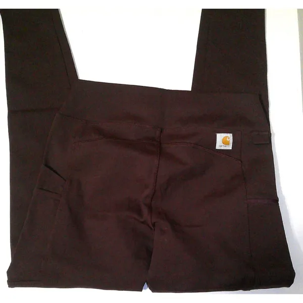 NWT New S Tall 4 6 Maroon Red Blackberry Carhartt Leggings Pants Womens High Wai - Image 2