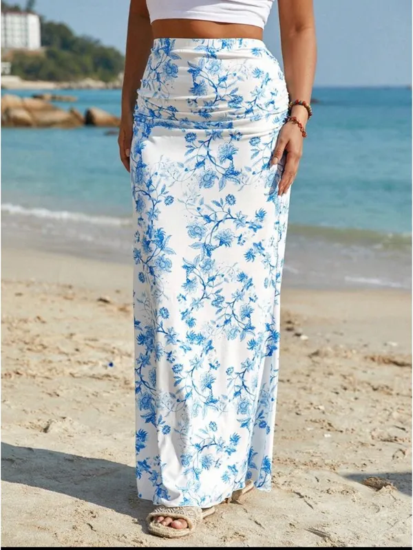 Boho Floral Bodycon Skirt - Image 3