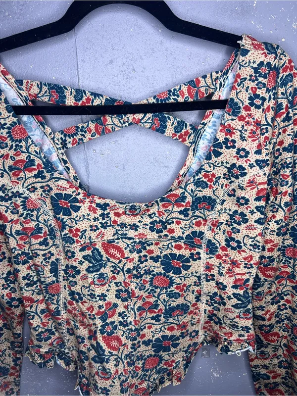 Free People Melanie Long Sleeve Top Medium - Image 5