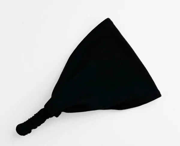 Black Wide Headband - French Terry and Faux Cashmere, Soft Fabric, Hair Scarf, Bandanas, Wide Hairbands - Womens Hair Accessories, Hair Wrap - Image 4