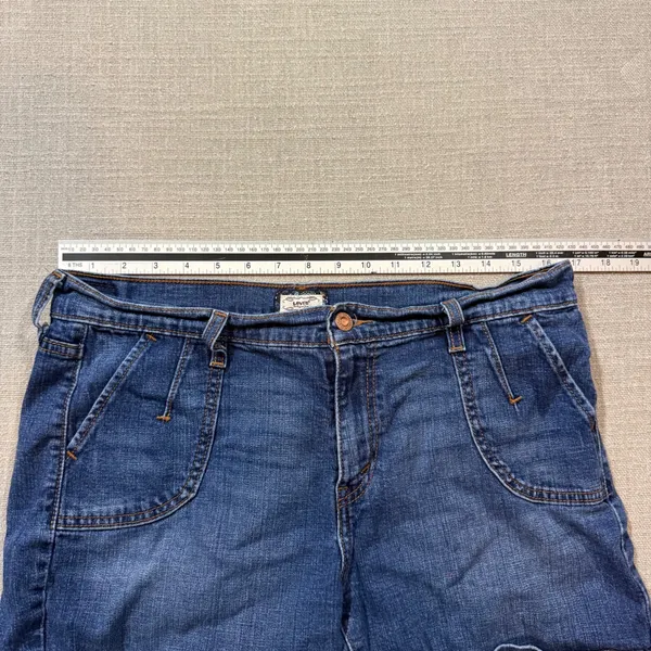 Levi's 515 Denim Shorts Size‎ 12 Blue Jean Mid Rise Stretch Summer Casual Boho - Image 3