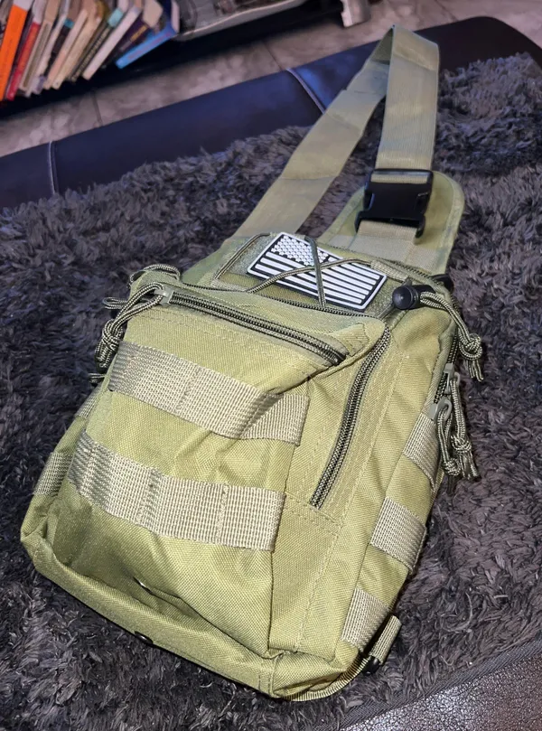 Hunter Green Tactical Shoulder Bag - Image 4