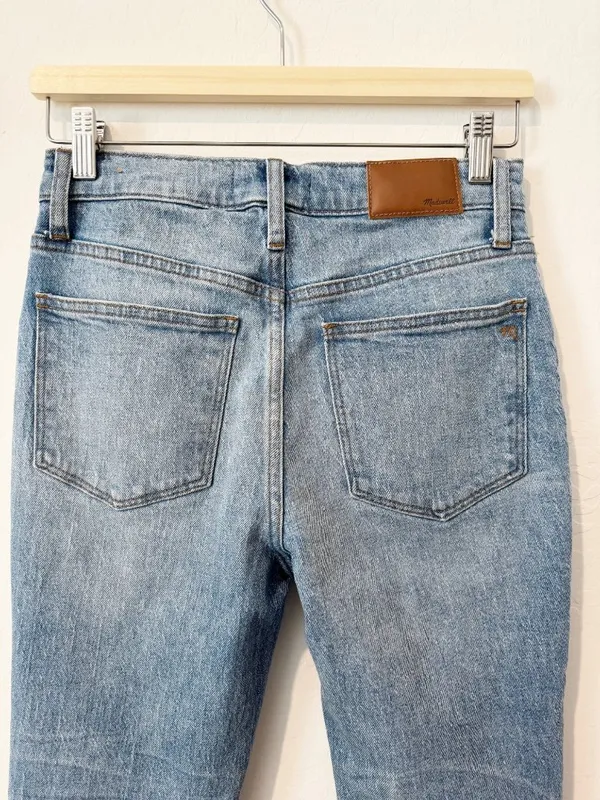 Madewell‎ Cali Demi Boot Jeans Size 25 Blue Dory Wash Comfort Stretch Pant Retro - Image 10