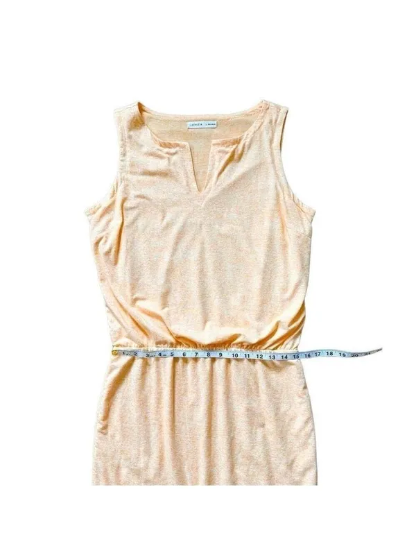 Athleta Vida Tiger Lily Linen Blend Orange Sleeveless Sporty Dress Medium - Image 8