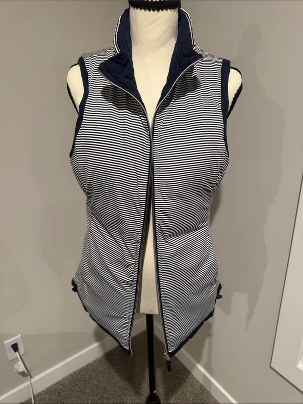 Women's Navy Quilted Vest - MNY Performance Reversible see pics - Image 5