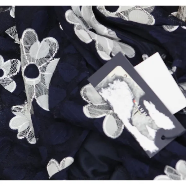 Tommy Hilfiger Belted Lace Fit and Flare Midi Dress Sky Captain Blue / Ivory 2 - Image 3