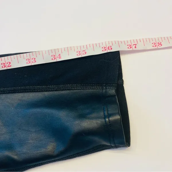 Athleta Faux Leather‎ Gleam Leggings Womens Medium Black High Rise Yoga Pants - Image 11