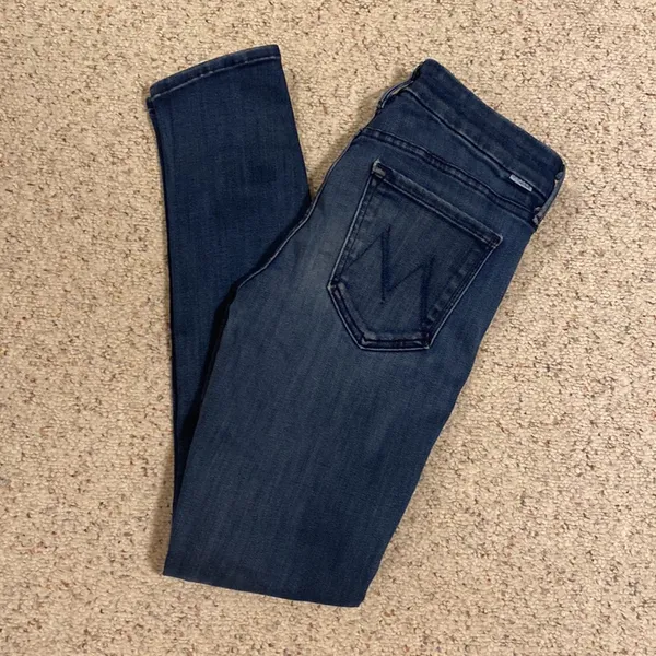 MOTHER Denim Skinny Jeans THE LOOKER 28 - Image 5