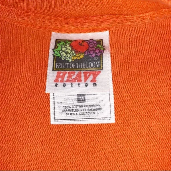 Vintage Fruit of the Loom Orange Fugitive, You Never Saw Me T-Shirt Size M - Image 2