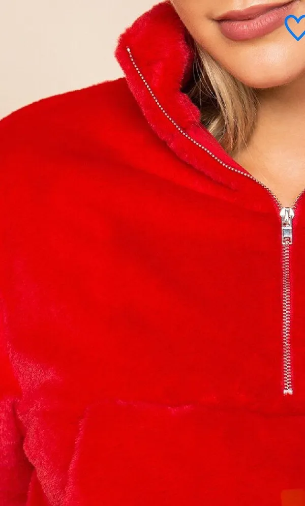 Faith Cropped Jacket - Red - Image 3