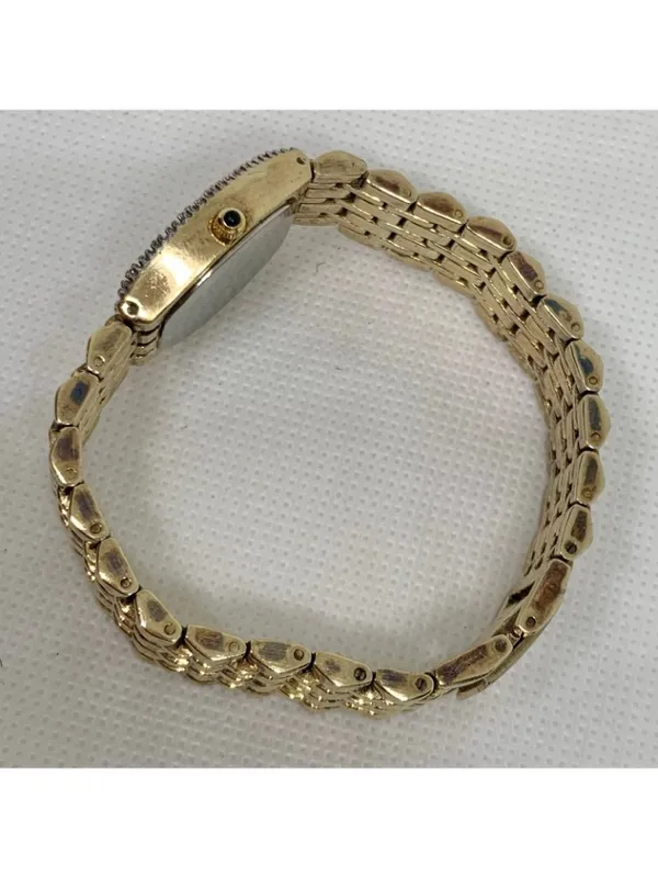 Vintage Anne Klein Swiss Diamond gold tone watch 22mm Quartz Mop dial running - Image 10