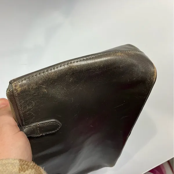 HOBO taupe‎ brown leather handbag medium size - Image 3