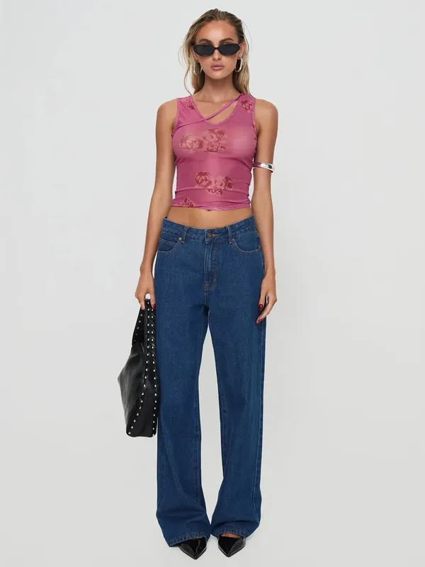 Princess Polly Dangelio Mesh Top Pink - Image 7