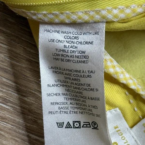 Maeve Anthropologie Pleated Shorts Women's 4 Yellow High Rise Cotton Stretch EUC - Image 4