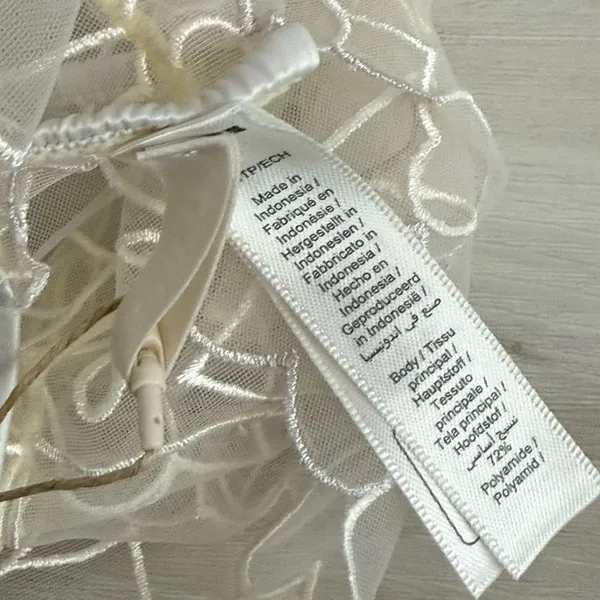 SKIMS Embroidered Tulle Teddy Off White XS NWT IN PACKAGE - Image 6